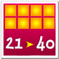 Memory game - Numbers from 21 to 40 - A1 level
