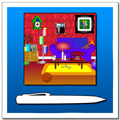 Gap-filling (Prepositions) - In the living room - A1/A2 level