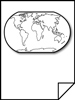 Write the names of the continents and oceans on the map. - A1 level